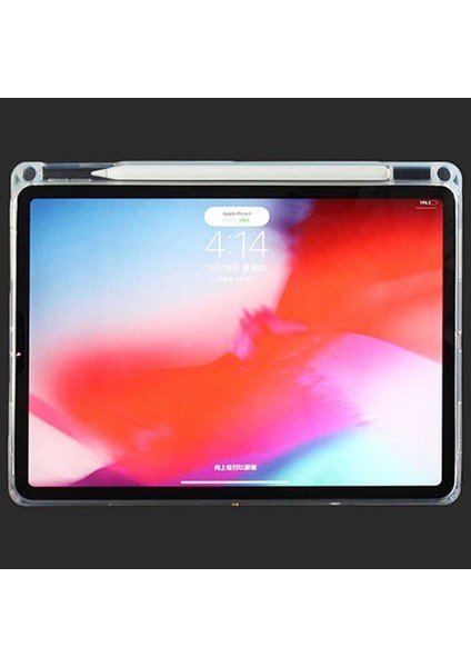 iPad Pro 12.9-Inch (2020)-(2018) Kalem Yerli Şeffaf Silikon Kılıf