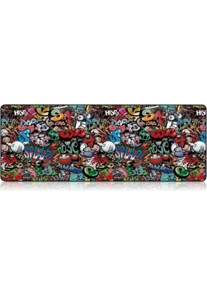 Paint 90 x 40 cm Dikişli Kaydırmaz Mouse Pad