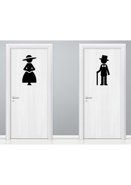 Gift Wc Tasarımlı Kapı Sticker-5