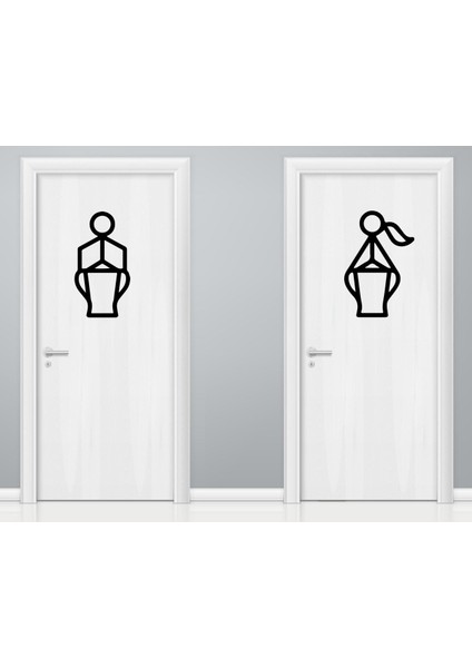 Gift Wc Tasarımlı Kapı Sticker-9
