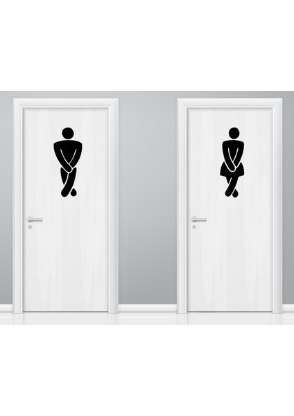 Gift Wc Tasarımlı Kapı Sticker-7