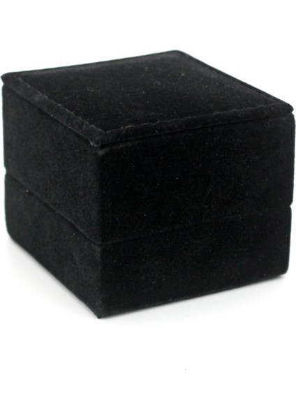 Alkantra Büyük Yüzük Takı Kutusu Siyah fırsatları