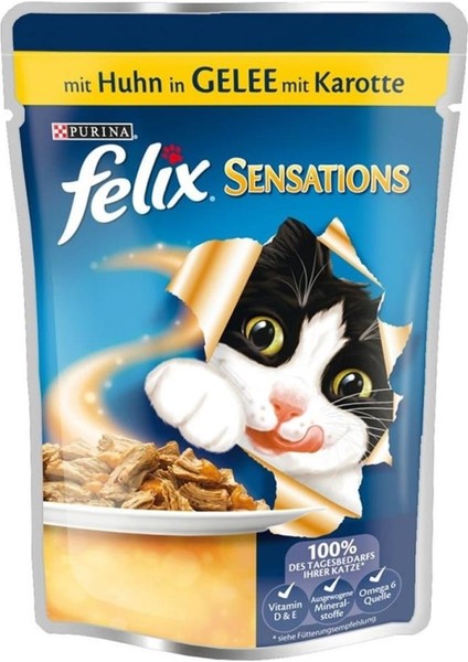 Felix Çifte Lezzet Tavuklu Havuçlu Kedi Konservesi 100 gr