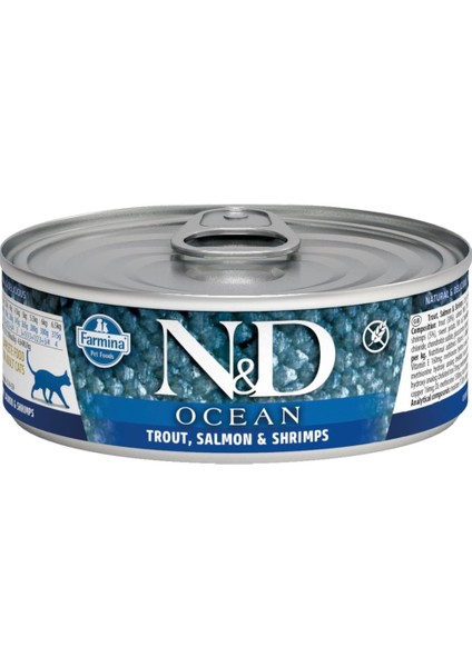 Ocean Ton Balığı ve Somonlu Kedi Konservesi 80 gr