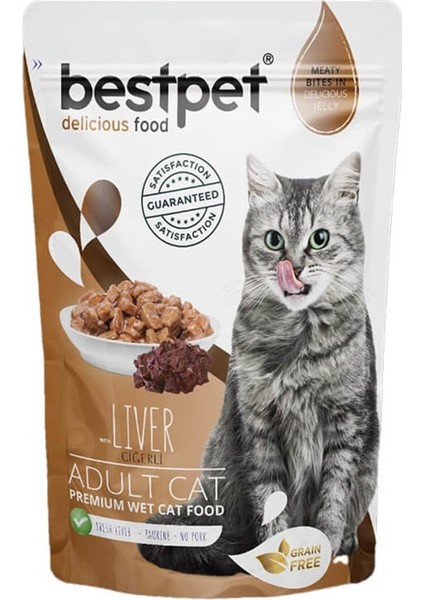 Bestpet Ciğerli Jelly Pouch Kedi Maması 85 gr