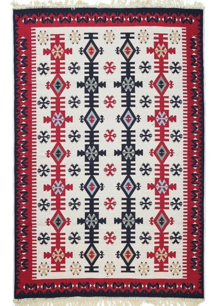 Kilim Yolluk - Çift Taraflı Yıkanabilir Otantik Ipekli Motif