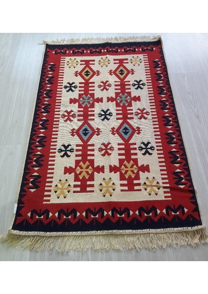 Kilim Yolluk - Çift Taraflı Yıkanabilir Otantik Ipekli Motif