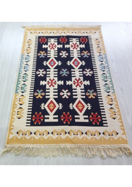 Kilim Yolluk - Çift Taraflı Yıkanabilir Otantik Ipekli Motif