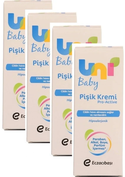 Uni Baby Paraben Içermeyen, Nemlendirici Etkili Pişik Kremi 30 Ml*4 Adet