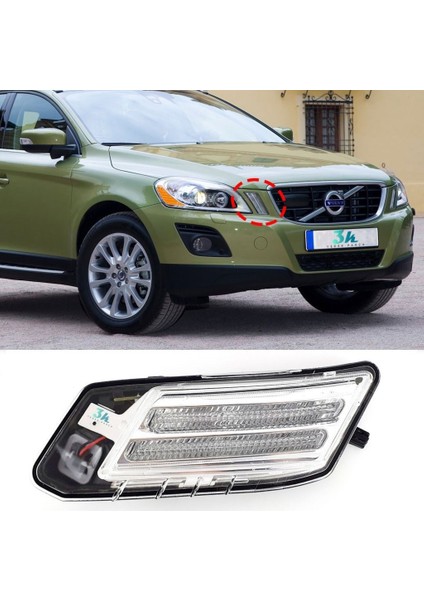 Volvo XC60 2009 2010 2011 2012 2013 Sağ Gündüz Ledi