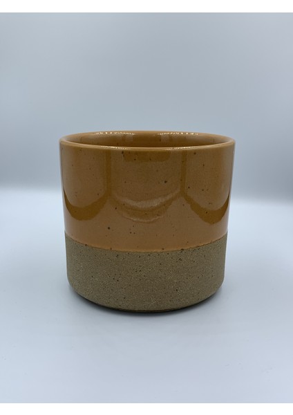El Işçiliği Sirli Seramik Mini Sculent Size Soft Kiremit Degrade Saksı