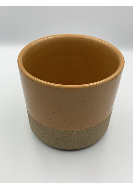El Işçiliği Sirli Seramik Mini Sculent Size Soft Kiremit Degrade Saksı