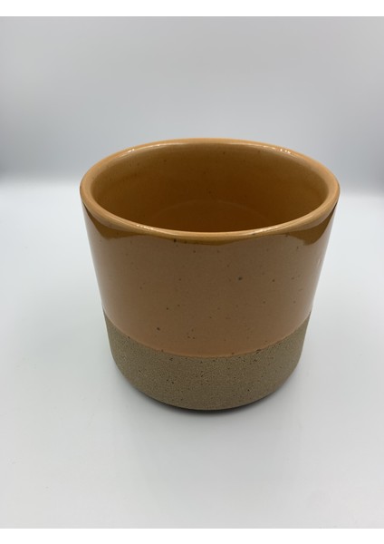 El Işçiliği Sirli Seramik Mini Sculent Size Soft Kiremit Degrade Saksı