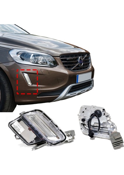 Volvo XC60 Sağ Gündüz Ledi Sis Farı Lambası 2014 2015 2016 2017