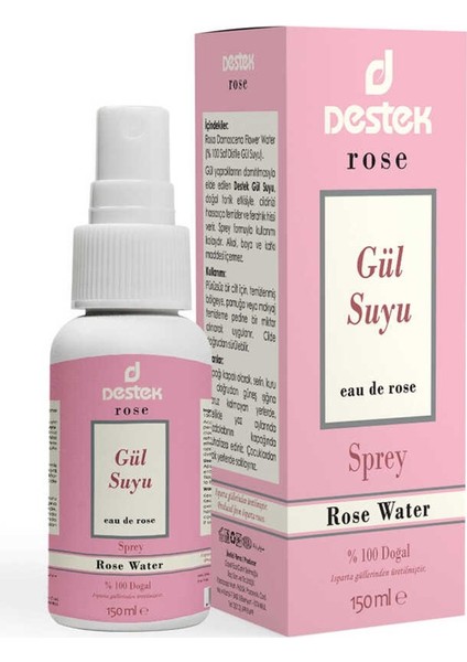 Gül Suyu Sprey 150 ml (%100 Doğal)