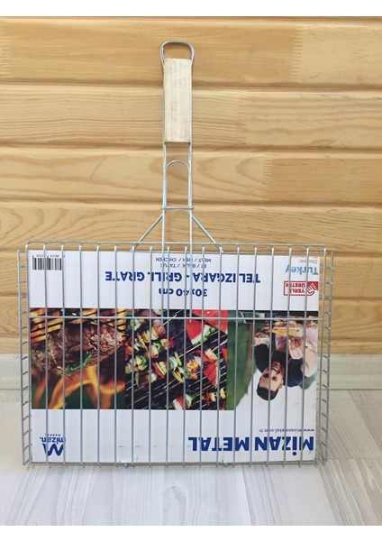 Metal Ağaç Saplı Et Balık Tavuk Izgara Teli 30 x 40 cm modelleri