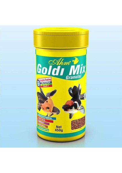 Koi ve Japon Balığı Yemi Ahm Marin Goldi Mix 250 ml
