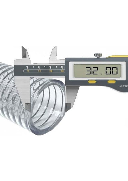Şeffaf Telli Hortum 25 mm 5 M