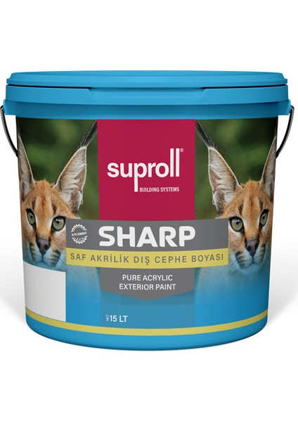 Sharp Saf Akrilik Dış Cephe Boyası 15 Lt