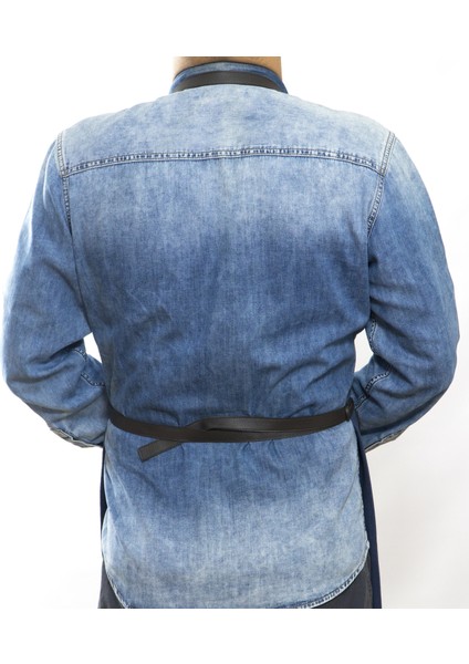 Özel Tasarım Barista Ahşap Seramik Kuaför Önlük 01 Leonardo Lacivert modelleri