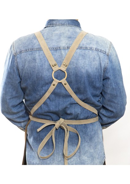 Özel Tasarım Barista Ahşap Seramik Kuaför Önlük 15B Bellini Kahverengi indirimleri