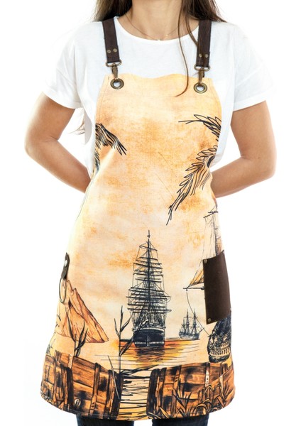 Özel Tasarım Barista Ahşap Seramik Kuaför Önlük 31 Donato Monapron fiyatları