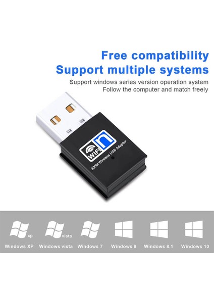 300MBPS Wireless USB Wifi Adaptör Dongle Network Lan Aparatı fırsatları