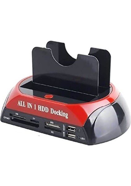 USB 2.0 2.5 / 3.5'' Inç Harddisk Ide Sata Docking Stand Kart Okuyucu HDD Klonlama