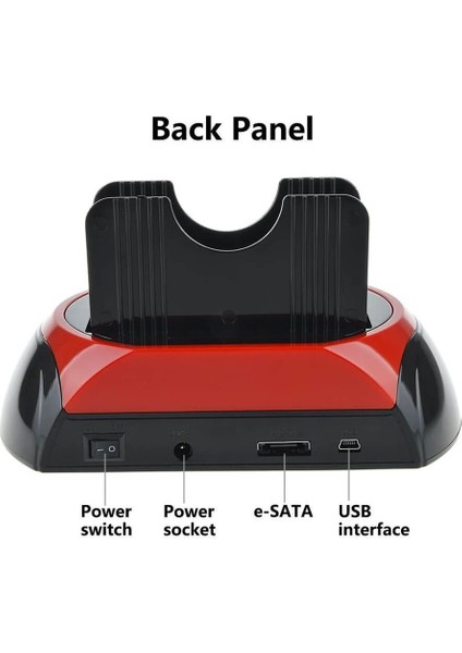 USB 2.0 2.5 / 3.5'' Inç Harddisk Ide Sata Docking Stand Kart Okuyucu HDD Klonlama