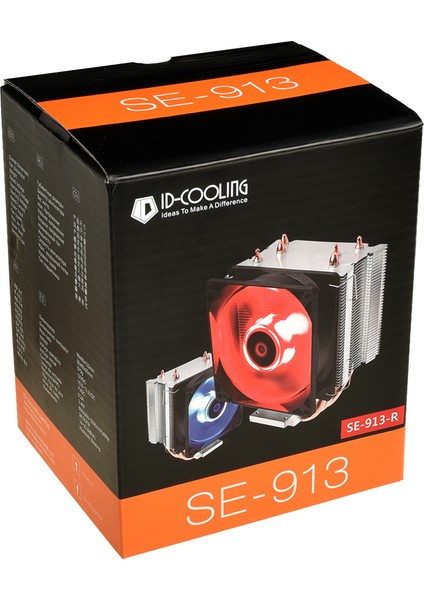 SE-913-R Intel/amd Uyumlu 4 Pin Pwm Rgb Işlemci Soğutucu