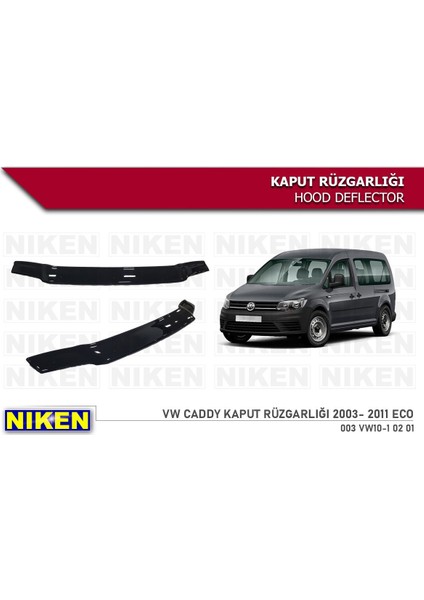 Vw caddy kaput koruma rüzgarlığı 2004+
