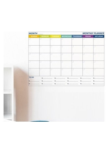 İngilizce Aylık Planı Akıllı Kağıt( Silgili Kalem Hediye)