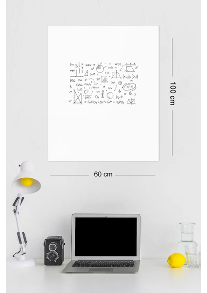 Pi Papers Akıllı Kağıt - 60x100 Cm Beyaz, 2 Adet Pratik, Yapışkansız Tutunan, Inovatif Yazı Tahtası Ve Pano