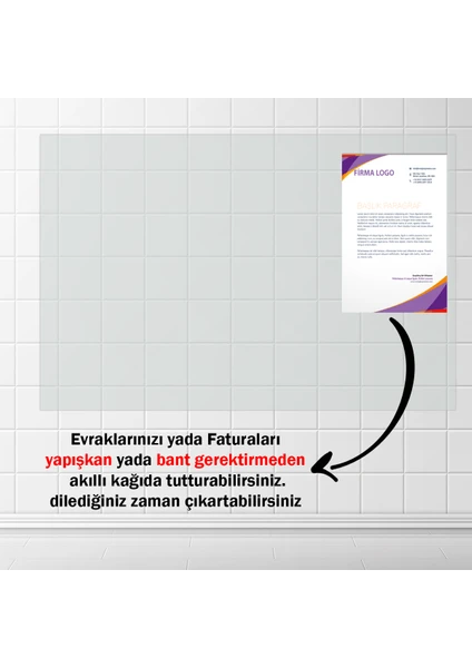 Pi Papers Akıllı Kağıt - 60x100 Cm Şeffaf 5 Adet, Not Belge Fotoğraf Tutucu Özellikli, Sihirli Inovatif Pano