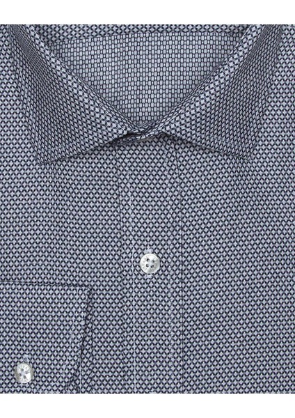 Slim Fit Armür Desenli Erkek Gömlek fırsatları