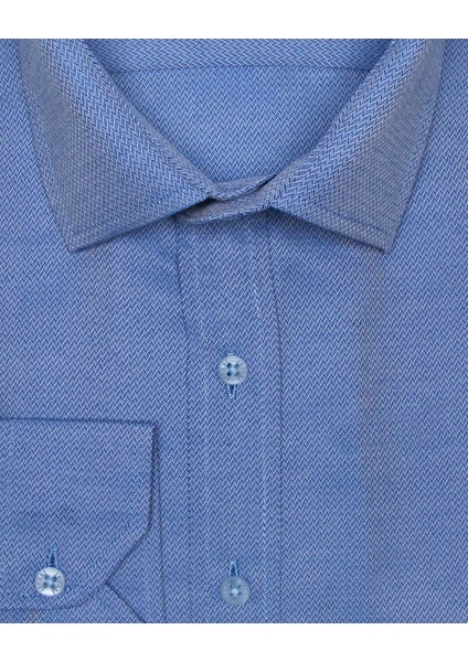 Slim Fit Armür Desenli Erkek Gömlek modelleri