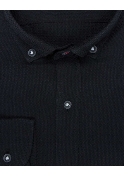 Slim Fit Armür Desenli Erkek Gömlek modelleri