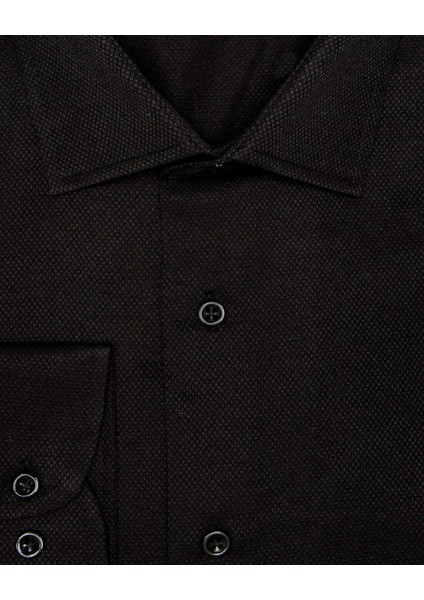 Slim Fit Armür Desenli Erkek Gömlek fiyatları