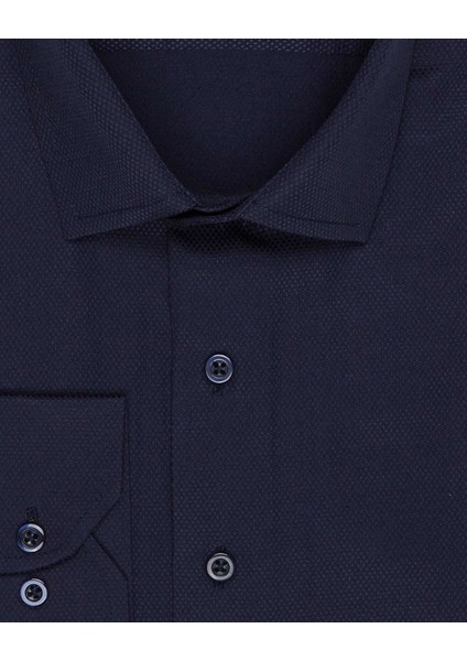 Slim Fit Armür Desenli Erkek Gömlek modelleri