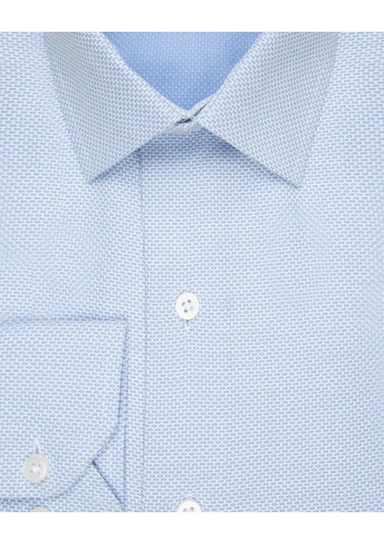 Slim Fit Armür Desenli Erkek Gömlek modelleri