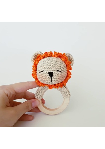 Aslan Çıngırak Amigurumi Örgü Oyuncak