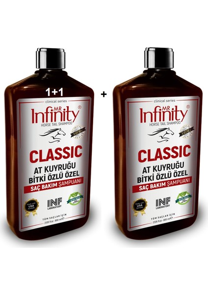 Mr Infinity Clasic - At Kuyruğu Bitki Özlü Şampuan 800 ml x 2 Adet- ( )