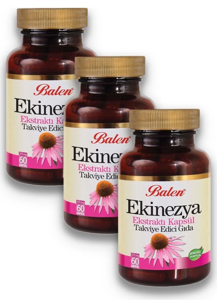 Ekinezya Ekstraktı - Vitamin C 375 Mg 3 x 60 Kapsül