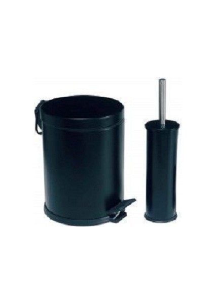 2 Li Siyah 5 Lt Çöp Kovalı Banyo Seti