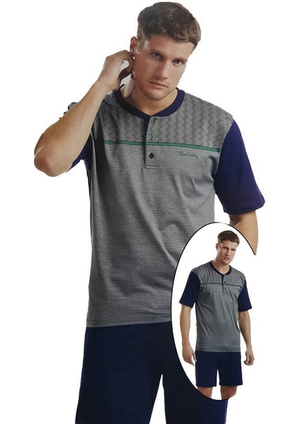 3lü Erkek Pijama Takımı 5045 Mavi