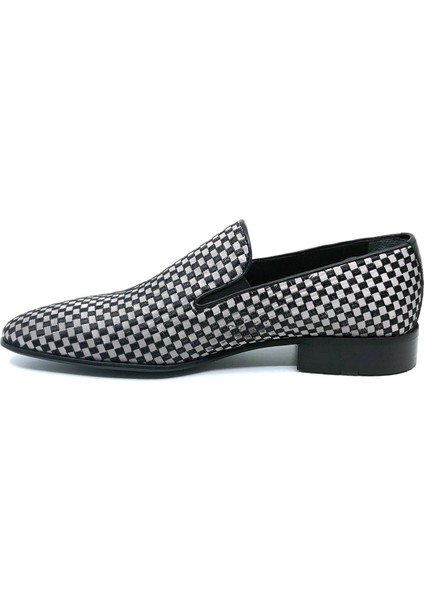 Nakışlı Gri Klasik Erkek Ayakkabı 1305 fırsatları