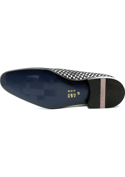 Nakışlı Gri Klasik Erkek Ayakkabı 1305 indirimleri