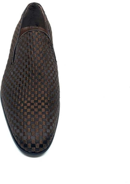 Nakışlı Kahverengi Klasik Erkek Ayakkabı 1305 modelleri