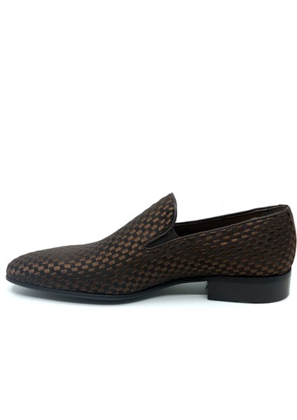 Nakışlı Kahverengi Klasik Erkek Ayakkabı 1305 fırsatları