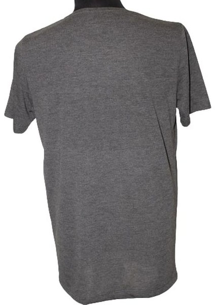 – Erkek Cep Çizgili Baskılı T-Shirt – Antrasit modelleri